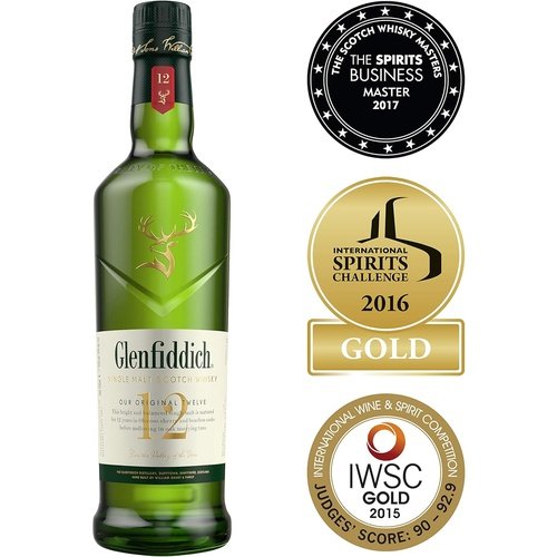 The Malt 威士忌 12年 700ml 52.5% Glenfiddich 12 Year Old Single Malt Scotch Whiskey Box 700ml