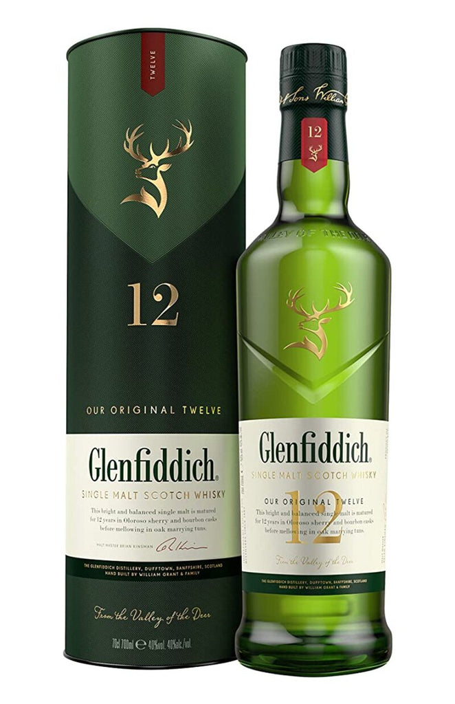 Glenfiddich 12 Year Old Single Malt Scotch Whisky 盒裝 700ml 格蘭菲迪12年